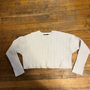 White crop sweater from forever 21, size medium